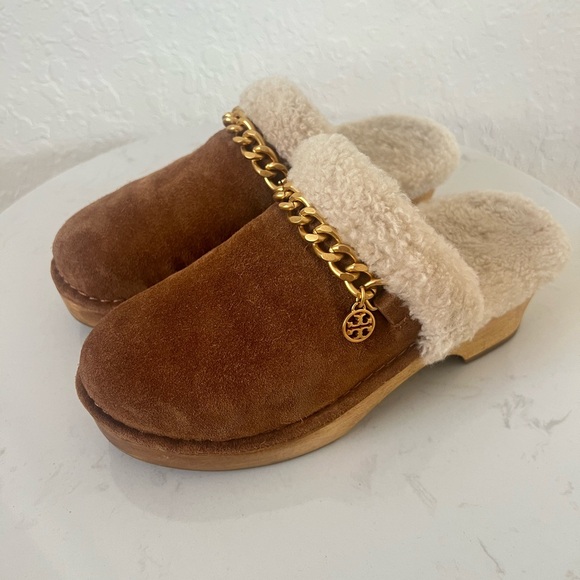 NWOB Tory Burch Suede Clogs Mules size 6.5 - Picture 3 of 12